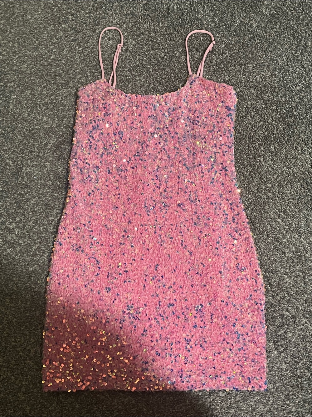 Lucy in the Sky Pink Sequin Knit Slip Dress